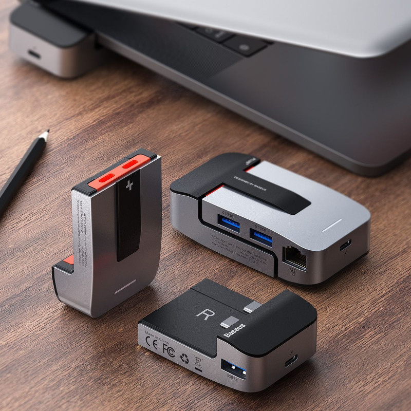 USB-Хаб Baseus Multifunctional Armor Age Type-C Bracket - Купить в Украине за 2499 грн - изображение №3