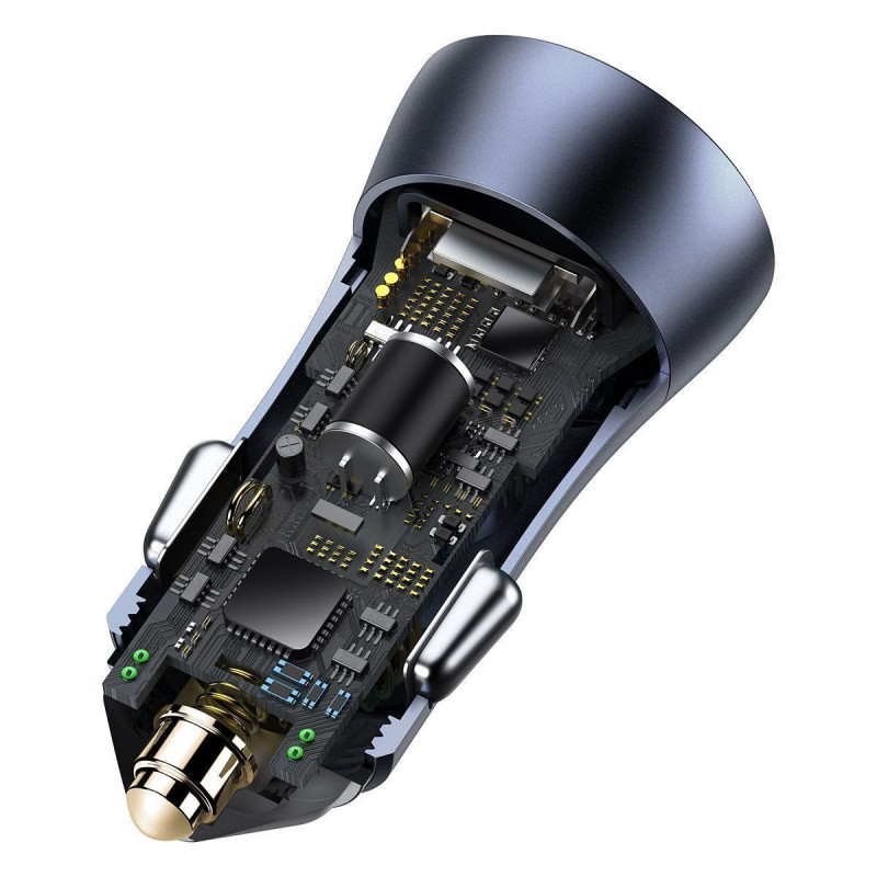 Автомобильное ЗУ Baseus Golden Contactor Pro 40W USB + Type-C - Купить в Украине за 379 грн - изображение №5
