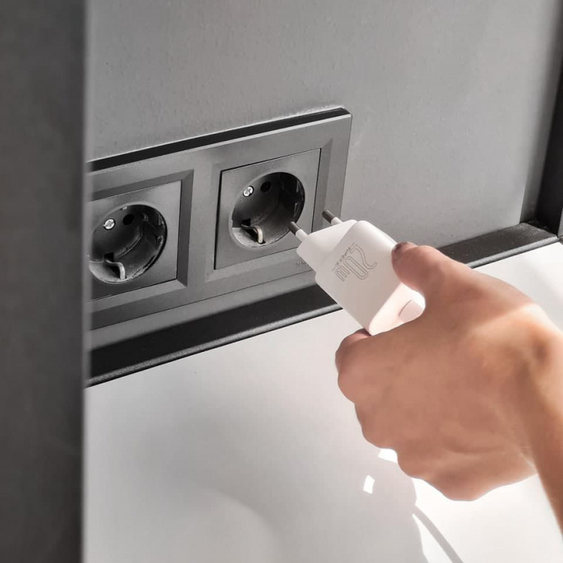 МЗП Baseus Super Silicone Quick Charger Charger 20W (Type-C) - Купить в Украине за 469 грн - изображение №8