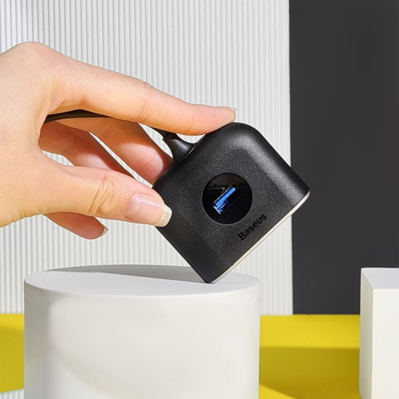 USB-Хаб Baseus Square Round USB to USB 3.0 + 3USB 2.0 (1m) - Купить в Украине за 0 грн - изображение №2