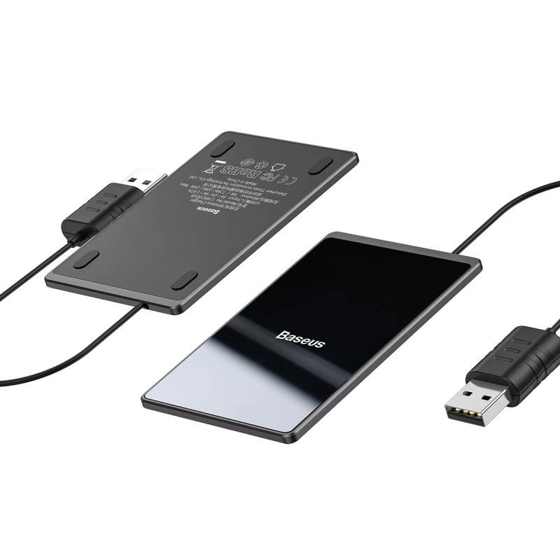 Беспроводное ЗУ Baseus Card Ultra-Thin 15W (with USB cable 1m) - Купить в Украине за 639 грн - изображение №5