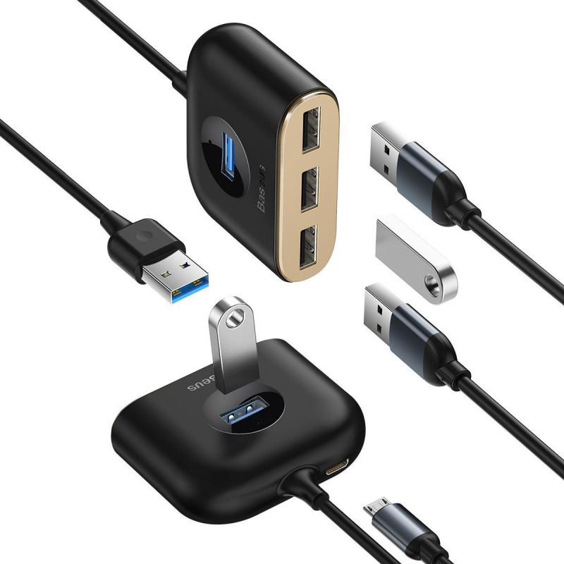 USB-Хаб Baseus Square Round USB to USB 3.0 + 3USB 2.0 (1m) - Купить в Украине за 0 грн - изображение №9