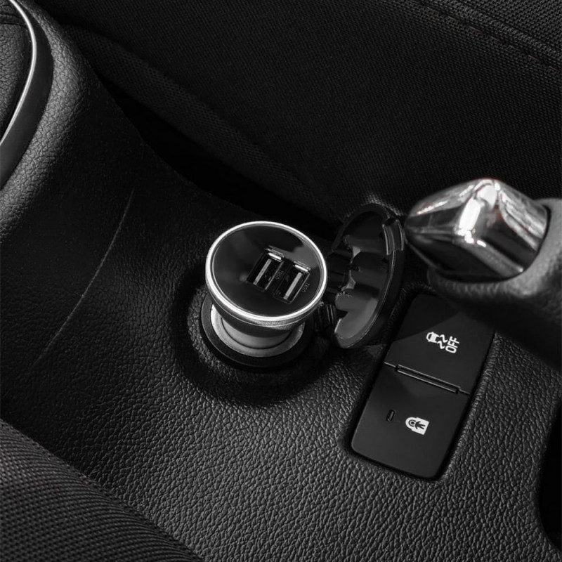 Автомобильное ЗУ Baseus Digital Display Dual USB 4.8A Car Charger 24W - Купить в Украине за 359 грн - изображение №7