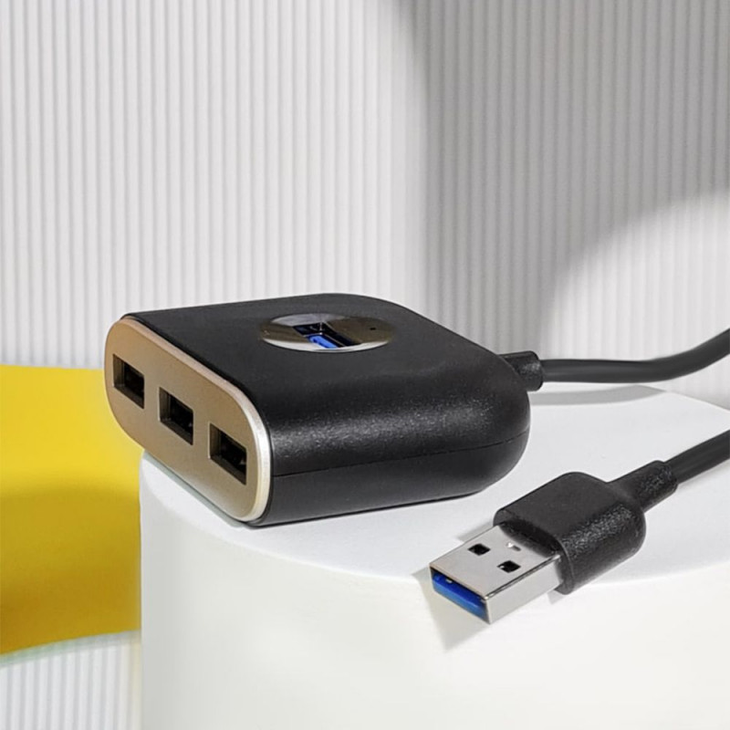 USB-Хаб Baseus Square Round USB to USB 3.0 + 3USB 2.0 (1m) - Купить в Украине за 0 грн - изображение №4